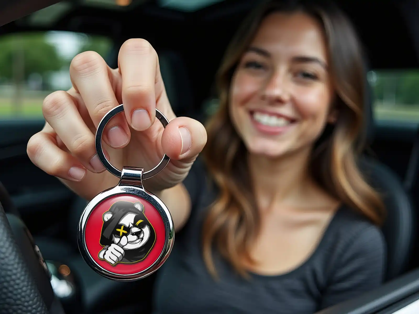 Metal Keychain Glossy Finish and Modern Look